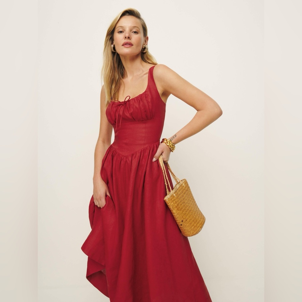 NWT Size 2 Reformation Balia Dress Red // Sundried Tomato